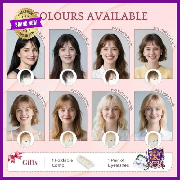 Real Human Hair Clip-In Bangs Topper for Thinning Hair main image 7